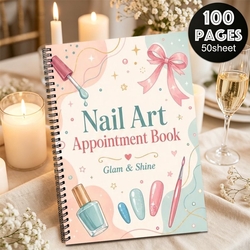 Meal Prep Planner - A5 Nail Salon Appointment Customer Record