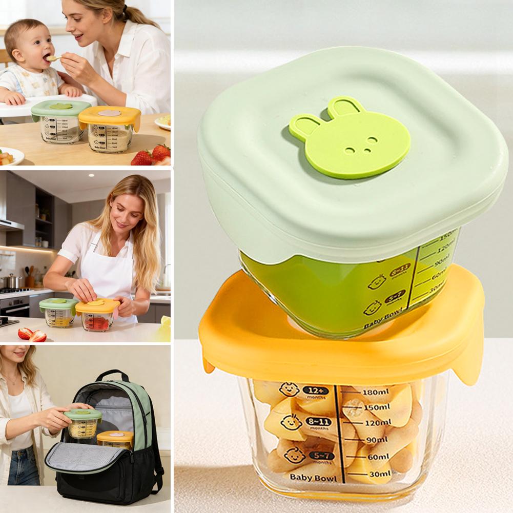 Meal Prep Plan - 2PCS Glass Steaming Bowl Baby Food