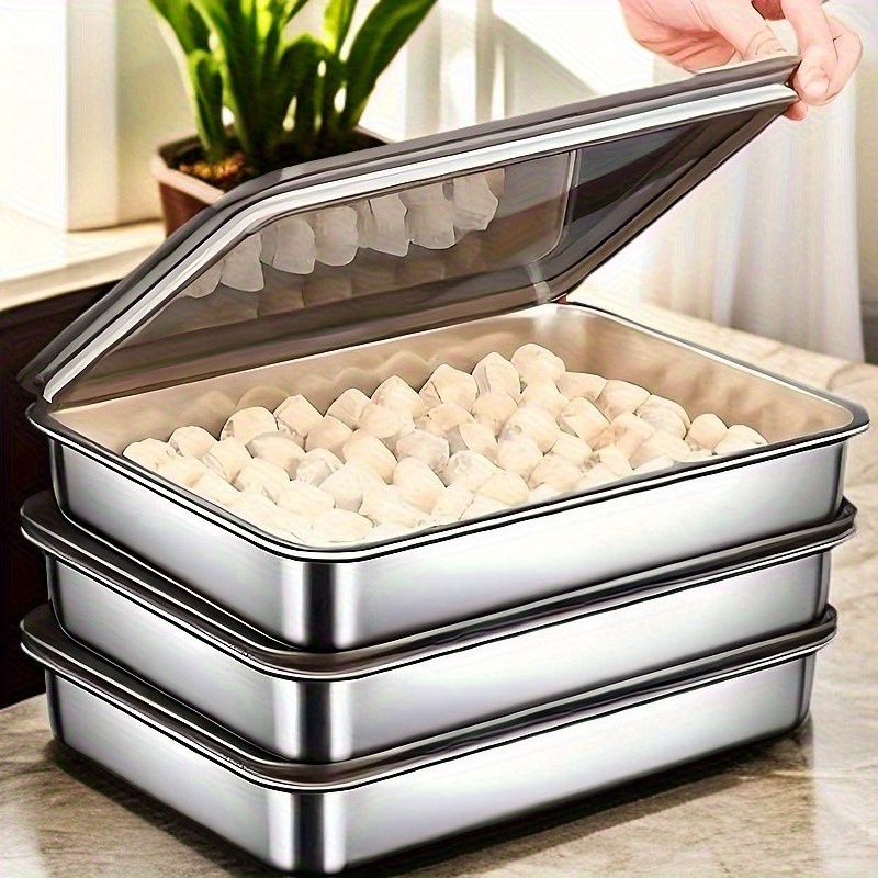 Meal Prep Veggie - 3pcs Large Stainless Steel Baking Trays