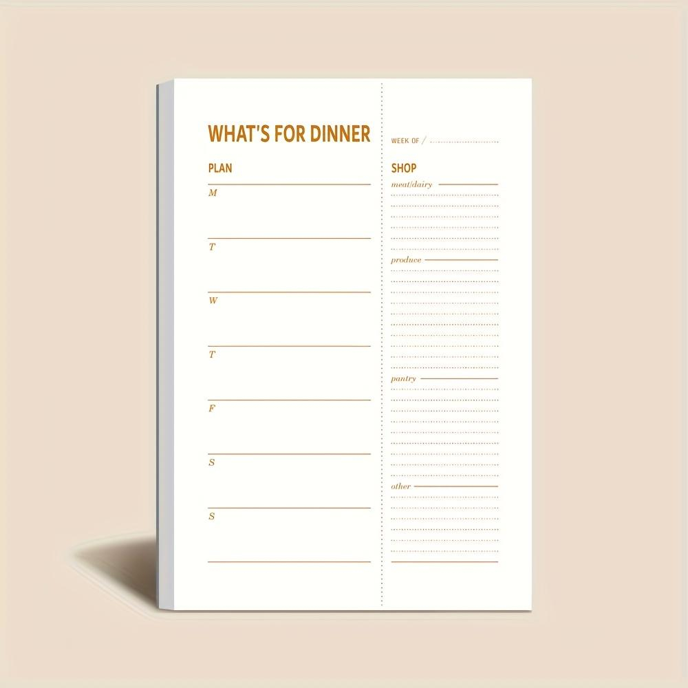 Meal Prep Plan - 1pc Daily Diet Plan Notebook, 50