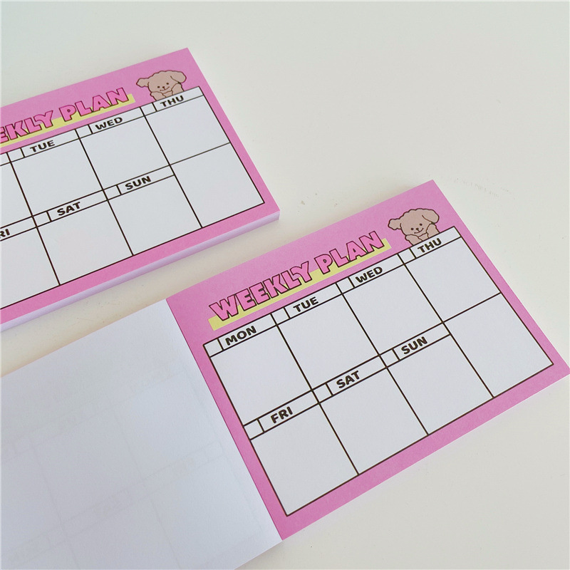 Cartoon Cute Puppy Pink Weekly - Meal Prep Planner recension och pris