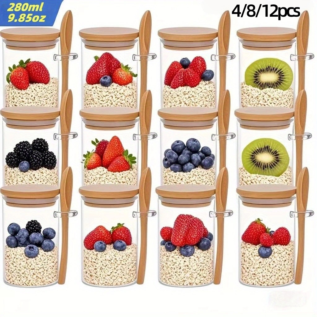 4/8/12Pcs, Oatmeal Breakfast C - Meal Prep Yogurt Cups recension och pris