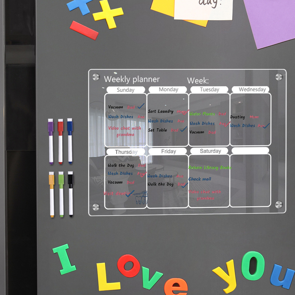 Fridge Magnet Calendar Board W - Meal Prep Planner recension och pris