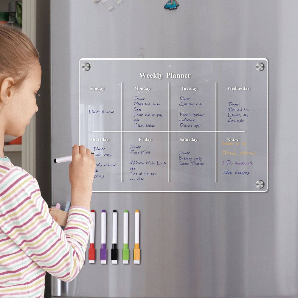 Fridge Magnet Calendar Board W - Meal Prep Planner recension och pris