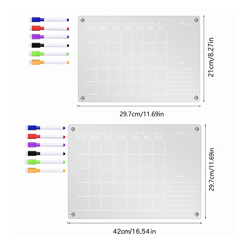 Clear Acrylic Fridge Magnet St - Meal Prep Planner recension och pris