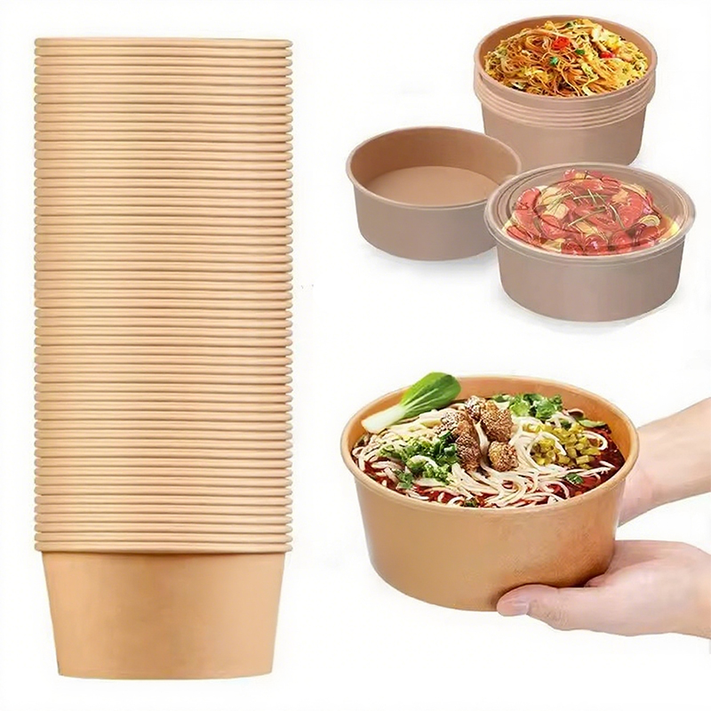 Kraft Paper Round Bowls Dispos - Meal Prep Plan recension och pris