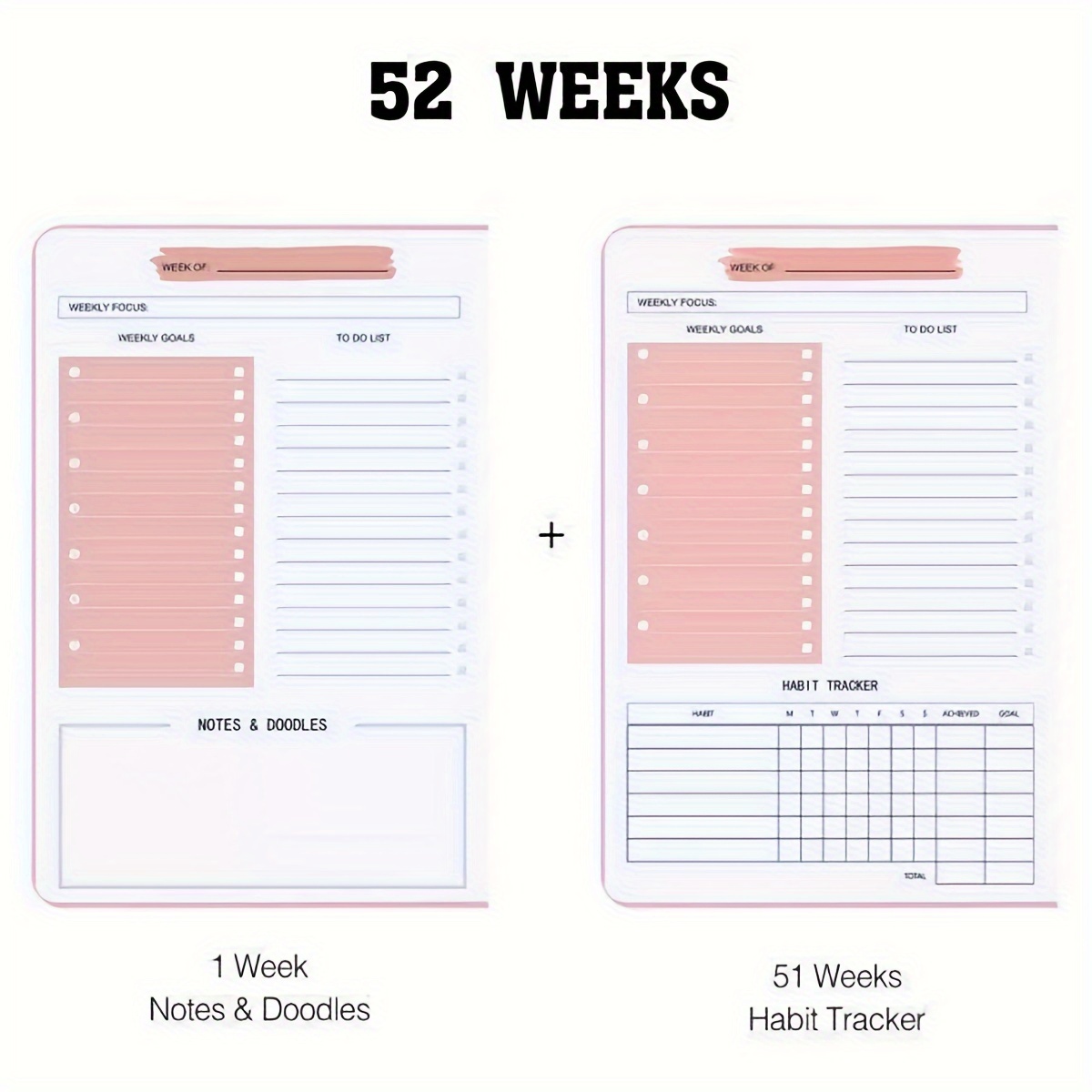 52 Week English Weekly Planner - Meal Prep Planner recension och pris