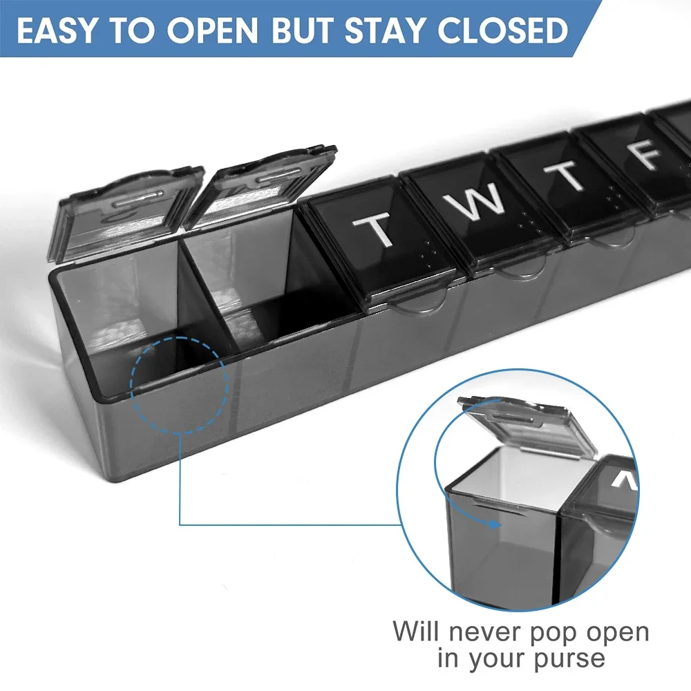 Weekly (7-Day) Pill Organizer, - Meal Prep Planner recension och pris