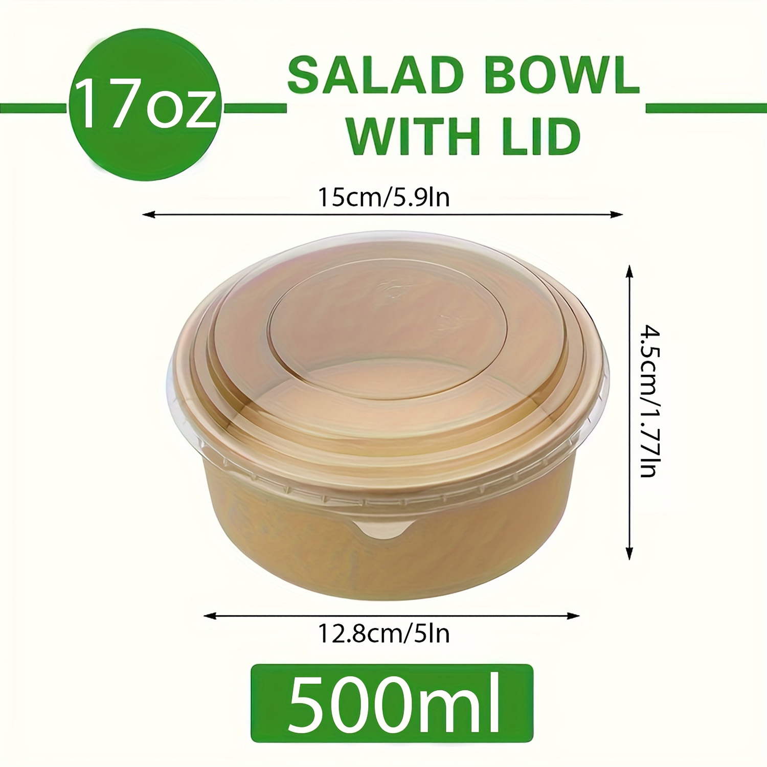 17Oz/500Ml 25/50 Pack Paper Bo - Meal Prep Plan recension och pris