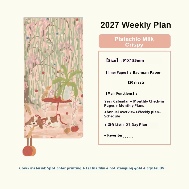 2027 Kinbor Cute Weekly Planne - Meal Prep Planner recension och pris