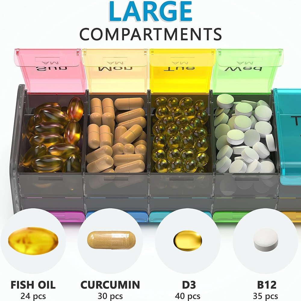 1PCS Extra Weekly Pill Organiz - Meal Prep Planner recension och pris