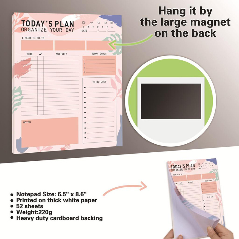 Magnetic Daily Planner Notepad - Meal Prep Planner recension och pris